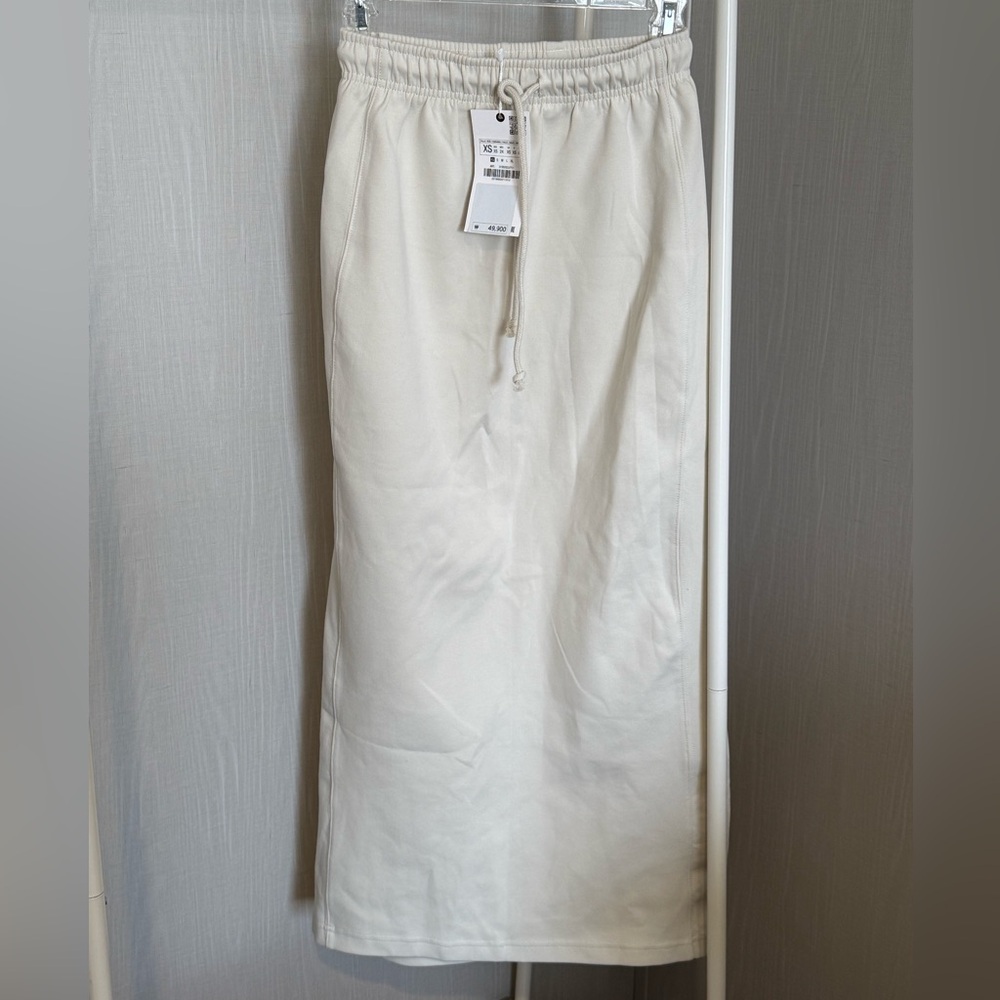 Zara Cream Interlock Cream Midi Skirt